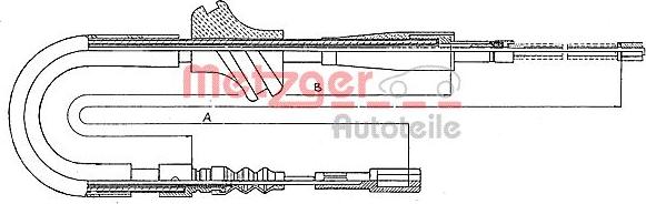 Metzger 10.753 - Трос, гальмівна система autozip.com.ua