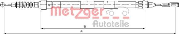 Metzger 10.7620 - Трос, гальмівна система autozip.com.ua