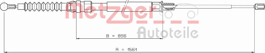 Metzger 10.7627 - Трос, гальмівна система autozip.com.ua