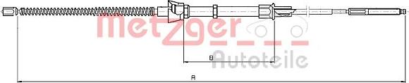 Metzger 10.7134 - Трос, гальмівна система autozip.com.ua