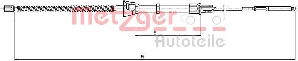 Metzger 10.7136 - Трос, гальмівна система autozip.com.ua
