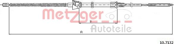 Metzger 10.7132 - Трос, гальмівна система autozip.com.ua