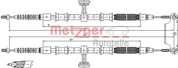 Metzger 11.5944 - Трос, гальмівна система autozip.com.ua