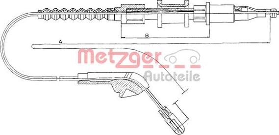 Metzger 11.5943 - Трос, гальмівна система autozip.com.ua