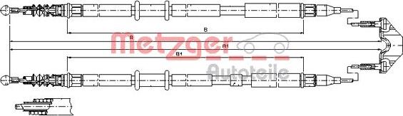 Metzger 11.5952 - Трос, гальмівна система autozip.com.ua