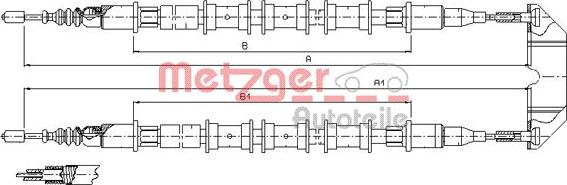 Metzger 11.5933 - Трос, гальмівна система autozip.com.ua