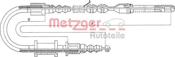 Metzger 11.593 - Трос, гальмівна система autozip.com.ua