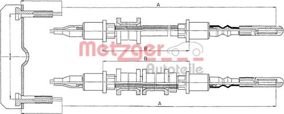 Metzger 11.5971 - Трос, гальмівна система autozip.com.ua