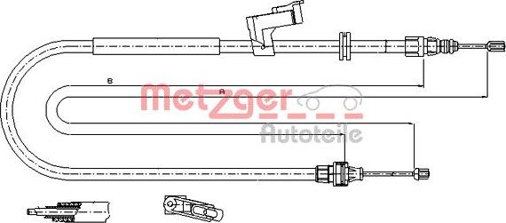 Metzger 11.5494 - Трос, гальмівна система autozip.com.ua