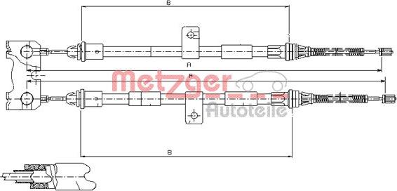 Metzger 11.5445 - Трос, гальмівна система autozip.com.ua