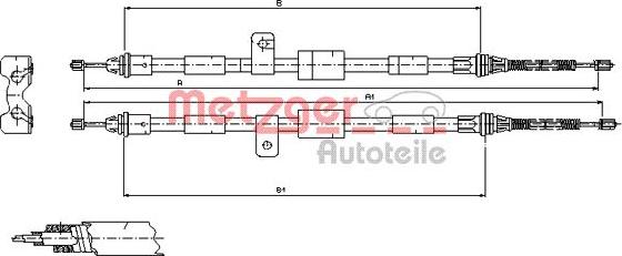 Metzger 11.5456 - Трос, гальмівна система autozip.com.ua