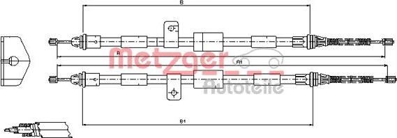 Metzger 11.5458 - Трос, гальмівна система autozip.com.ua