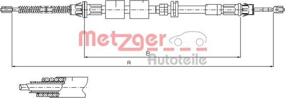 Metzger 11.5507 - Трос, гальмівна система autozip.com.ua