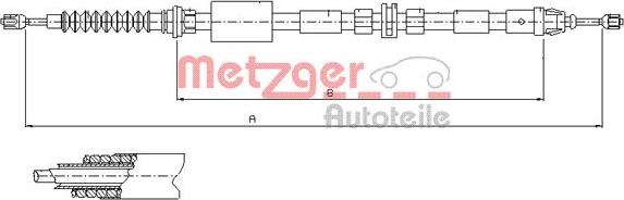 Metzger 11.5511 - Трос, гальмівна система autozip.com.ua