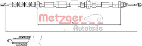 Metzger 11.5512 - Трос, гальмівна система autozip.com.ua