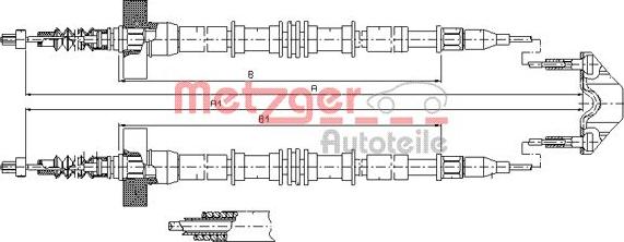 Metzger 11.5859 - Трос, гальмівна система autozip.com.ua