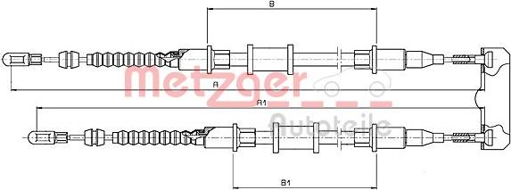 Metzger 11.5856 - Трос, гальмівна система autozip.com.ua