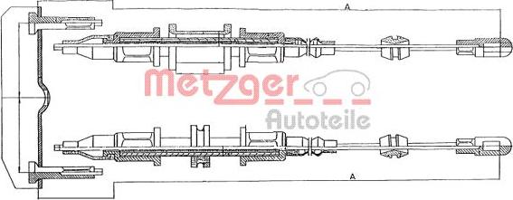 Metzger 11.5853 - Трос, гальмівна система autozip.com.ua