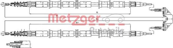 Metzger 11.5865 - Трос, гальмівна система autozip.com.ua