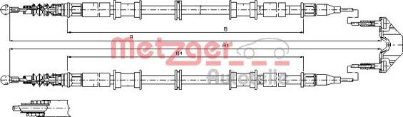 Metzger 11.5866 - Трос, гальмівна система autozip.com.ua