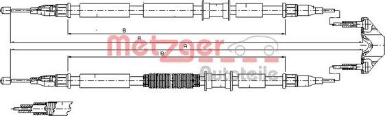 Metzger 11.5862 - Трос, гальмівна система autozip.com.ua