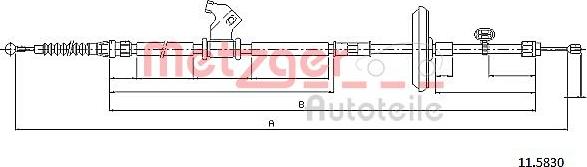 Metzger 11.5830 - Трос, гальмівна система autozip.com.ua