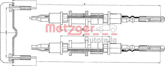 Metzger 11.5821 - Трос, гальмівна система autozip.com.ua