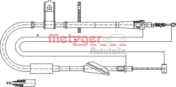 Metzger 11.5744 - Трос, гальмівна система autozip.com.ua