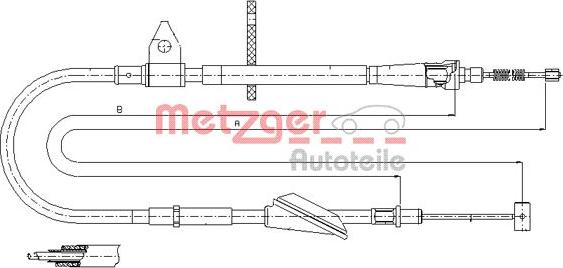 Metzger 11.5743 - Трос, гальмівна система autozip.com.ua