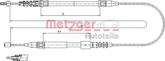 Metzger 11.5769 - Трос, гальмівна система autozip.com.ua