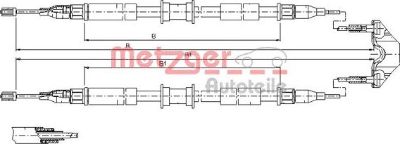 Metzger 11.5765 - Трос, гальмівна система autozip.com.ua