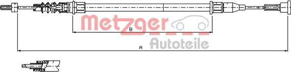 Metzger 11.5761 - Трос, гальмівна система autozip.com.ua