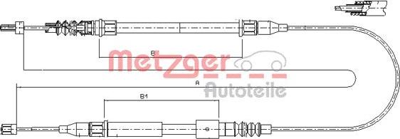 Metzger 11.5762 - Трос, гальмівна система autozip.com.ua