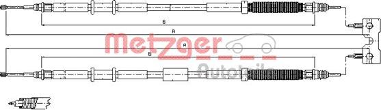 Metzger 11.5770 - Трос, гальмівна система autozip.com.ua