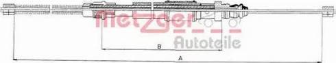 Metzger 11.6594 - Трос, гальмівна система autozip.com.ua