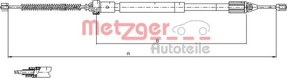 Metzger 11.6597 - Трос, гальмівна система autozip.com.ua