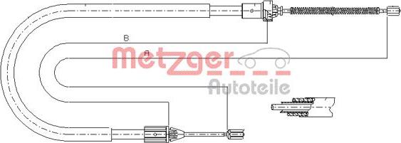 Metzger 11.6585 - Трос, гальмівна система autozip.com.ua