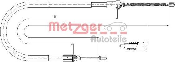 Metzger 11.6586 - Трос, гальмівна система autozip.com.ua