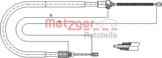 Metzger 11.6583 - Трос, гальмівна система autozip.com.ua