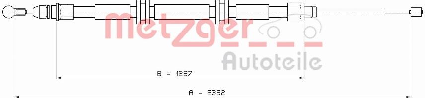 Metzger 11.6686 - Трос, гальмівна система autozip.com.ua