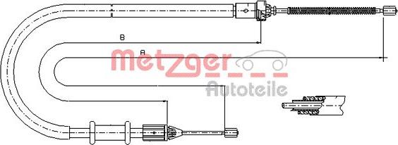 Metzger 11.6675 - Трос, гальмівна система autozip.com.ua