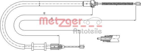 Metzger 11.6676 - Трос, гальмівна система autozip.com.ua