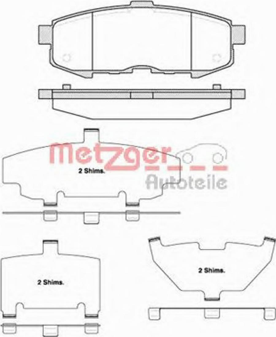 Metzger 116000 - Гальмівні колодки, дискові гальма autozip.com.ua