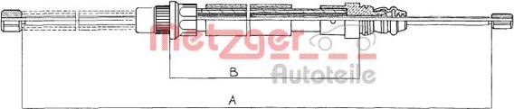 Metzger 11.607 - Трос, гальмівна система autozip.com.ua