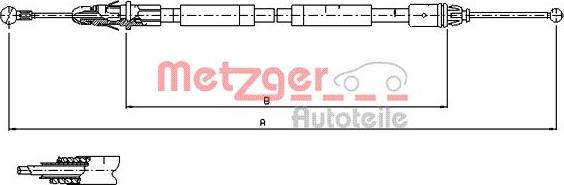 Metzger 11.6804 - Трос, гальмівна система autozip.com.ua