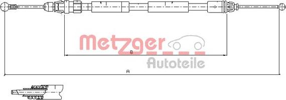 Metzger 11.6808 - Трос, гальмівна система autozip.com.ua