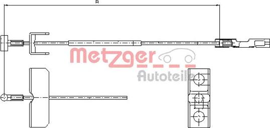 Metzger 11.6803 - Трос, гальмівна система autozip.com.ua