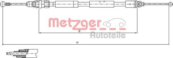 Metzger 11.6807 - Трос, гальмівна система autozip.com.ua