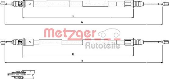 Metzger 11.6771 - Трос, гальмівна система autozip.com.ua