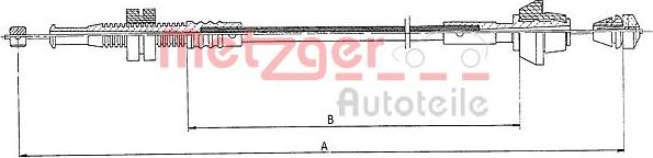 Metzger 11.0126 - Тросик газу autozip.com.ua